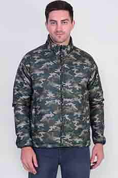 Buy wildroar Winter Jacket- Camo & Olive Reversible-Full Sleeves