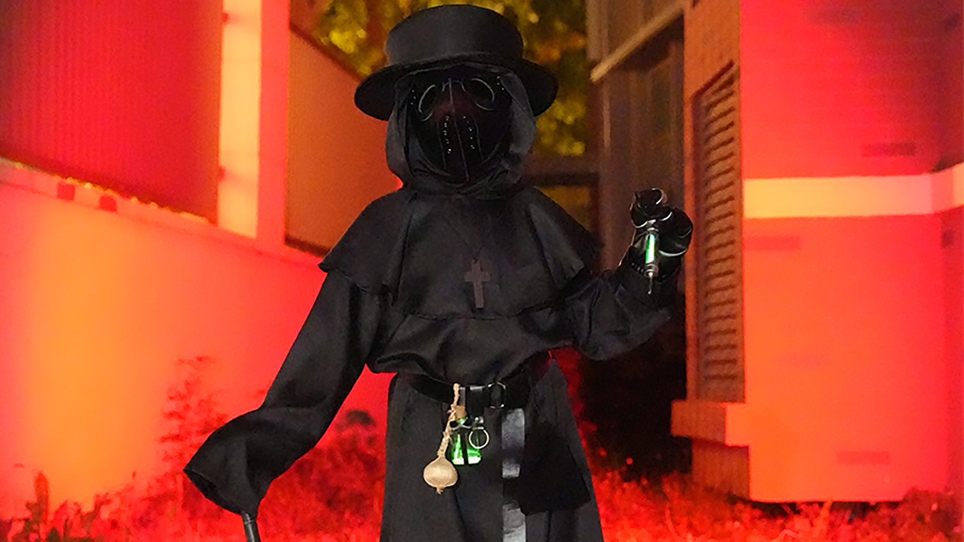 Disfraz completo de Doctor de la Peste para niños miniatura 7