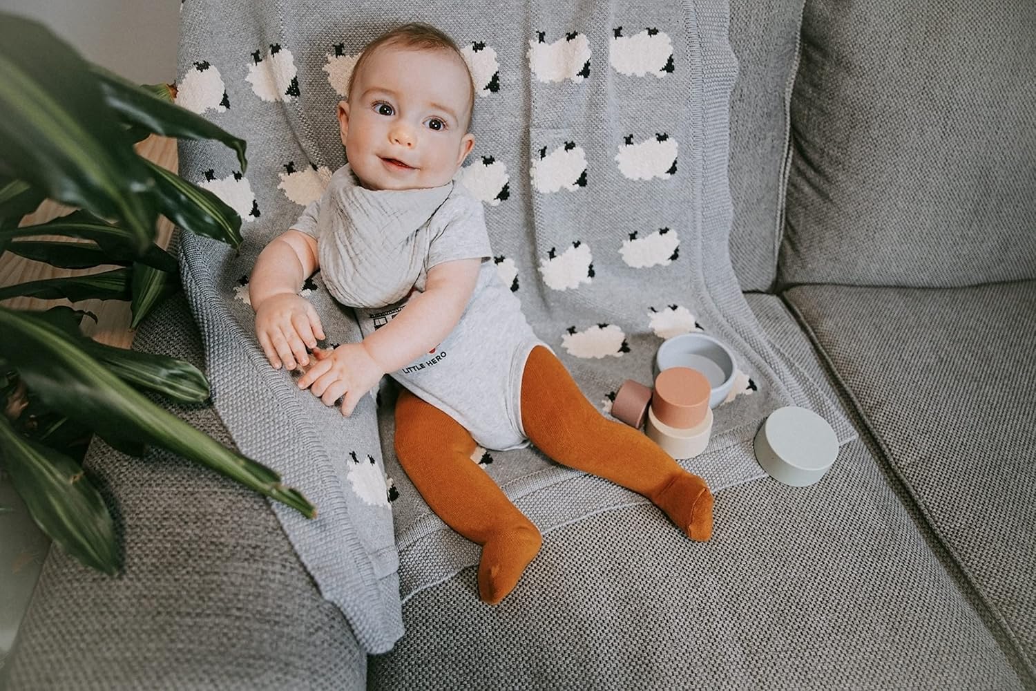 Silky Toes Luxurious Cotton Tights for Baby Girls 1 Pk Cable Knit Winter Footed Leggings - Image 5