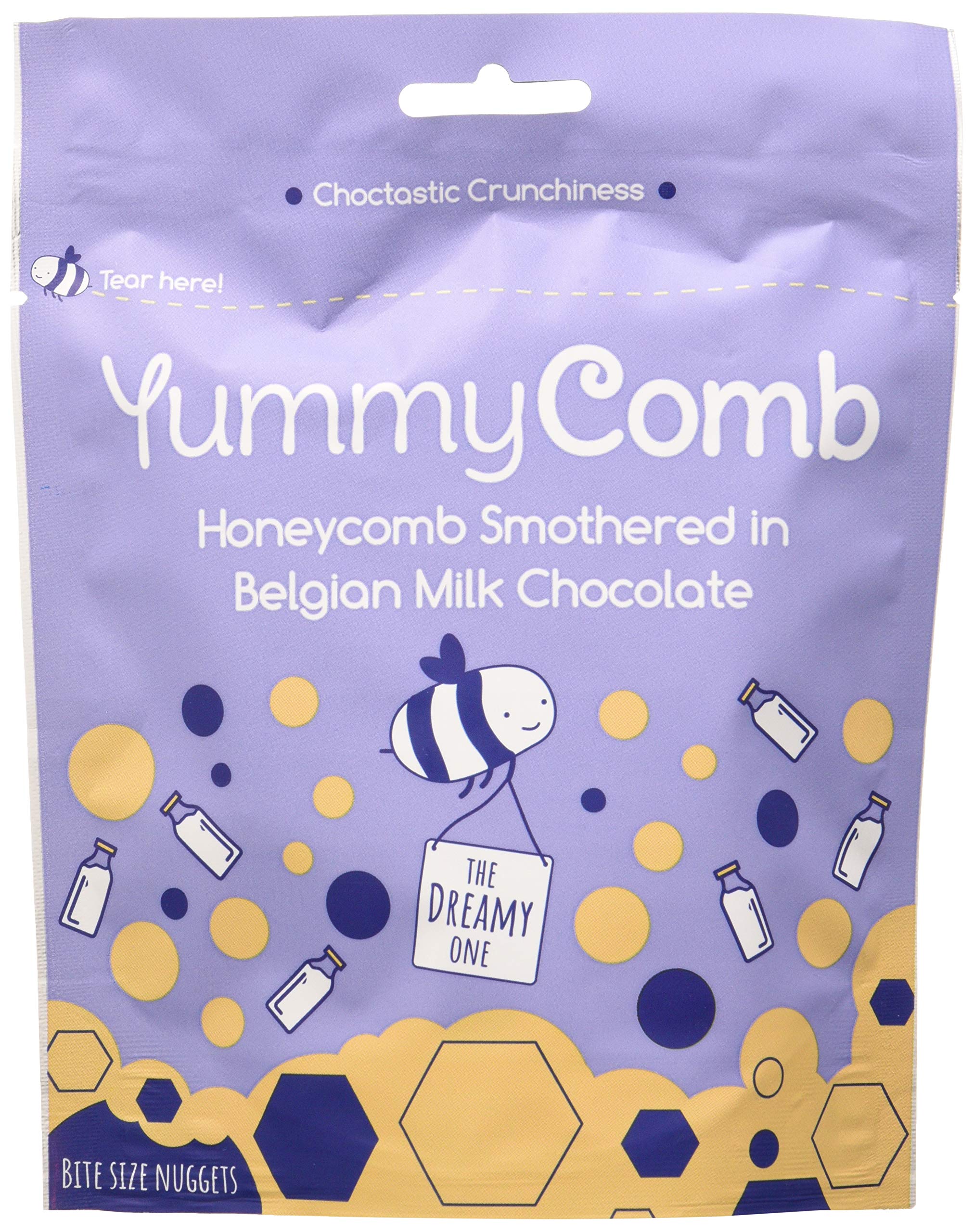 Yummycomb | Belgian Milk Chocolate Honeycomb Pouch, 100g | Pack of 6