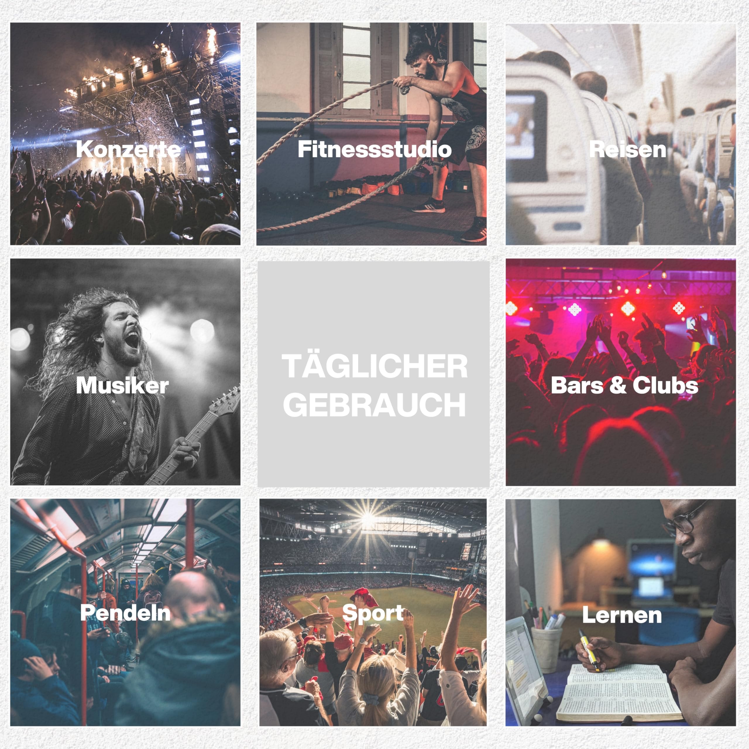 EarPeace Gehörschutz Konzert - Gehörschutzstöpsel für Festivals und Laute Veranstaltungsorte - Ohrstöpsel Musik - 3 Stufen der Geräuschminderung - Gehörschutz für Geräuschminderung um bis zu 26 dB