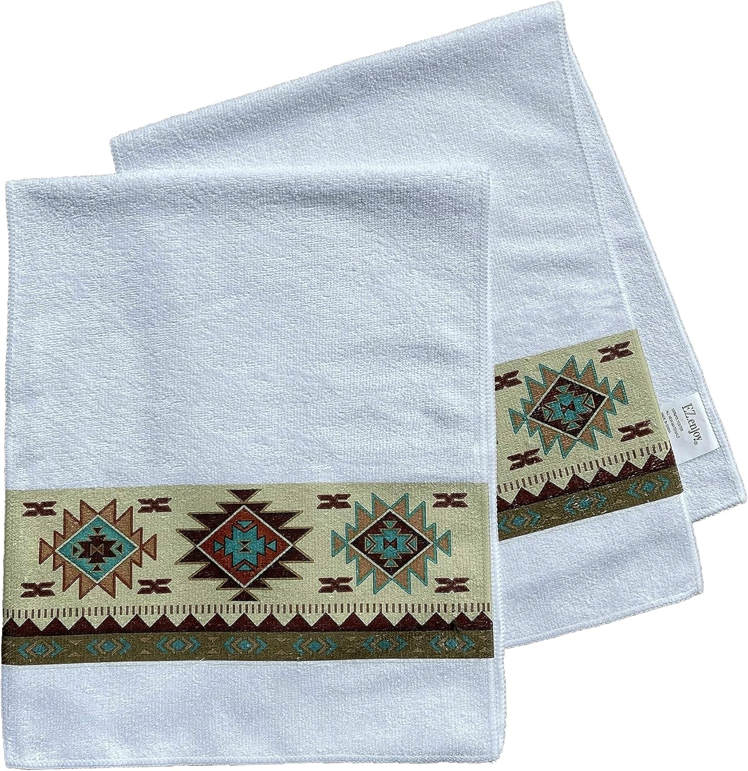 EZ.enjoy 2PCS Aztec Southwest Geometric Reusable Absorbent