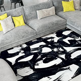 Empire Art Direct Graffiti Tangle I Washable Abstract Art Area Rug Size ...