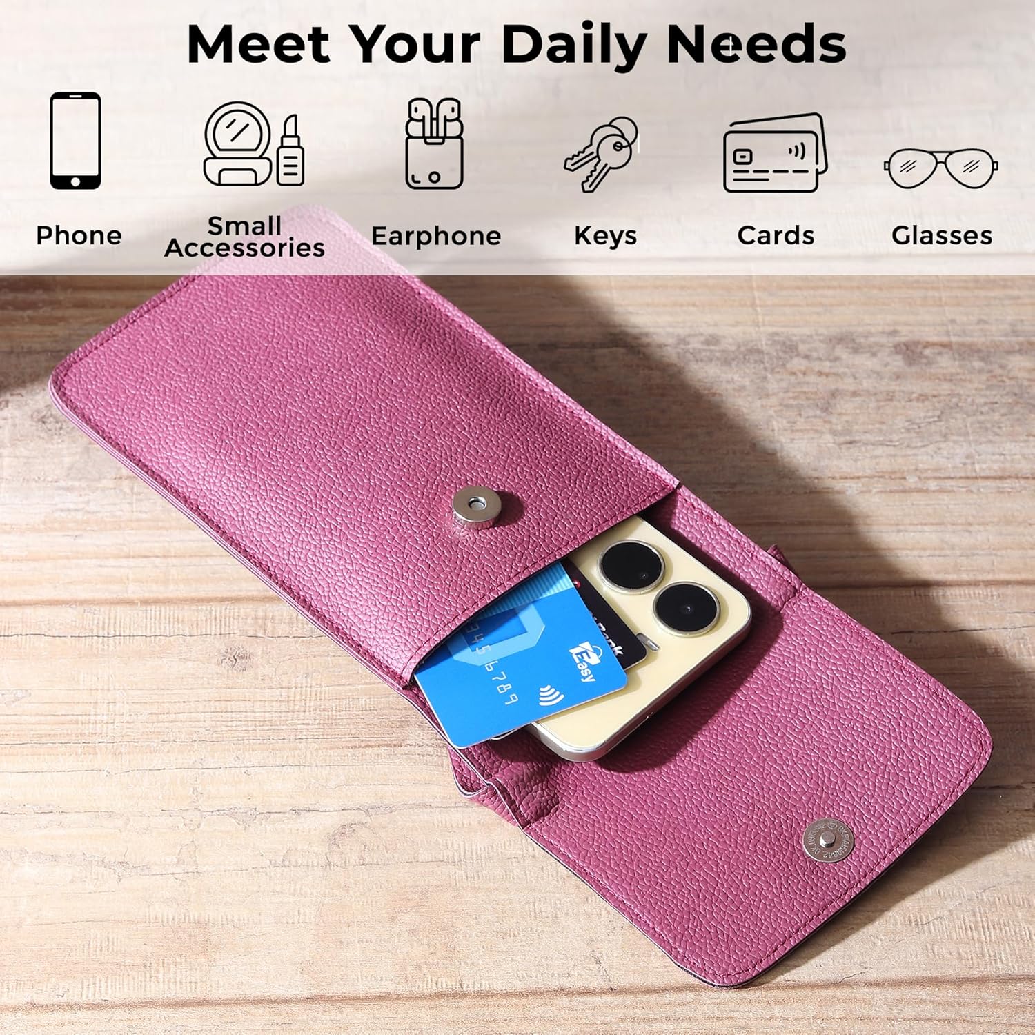 FOXHACKLE Small Crossbody Bags for Women – Cell Phone Purse with Strap, Compact Wallet Shoulder Bag - Image 2