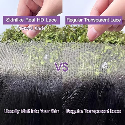 Miniatura 4 de Lemoda SKINLIKE - Pelucas de encaje real HD de 210 % de densidad, pelucas de encaje frontal completo de 13 x 4, pelucas de cabello humano virgen