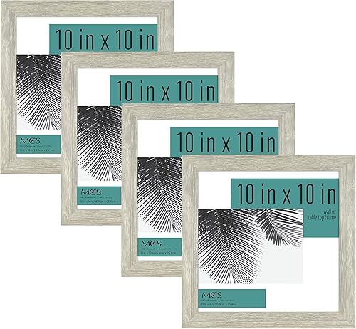Vista 127 de MCS Studio Gallery - Portarretratos de textura de madera, negro, 10 x 10 pulgadas, para colgar y soporte posterior, marco cuadrado para fotos