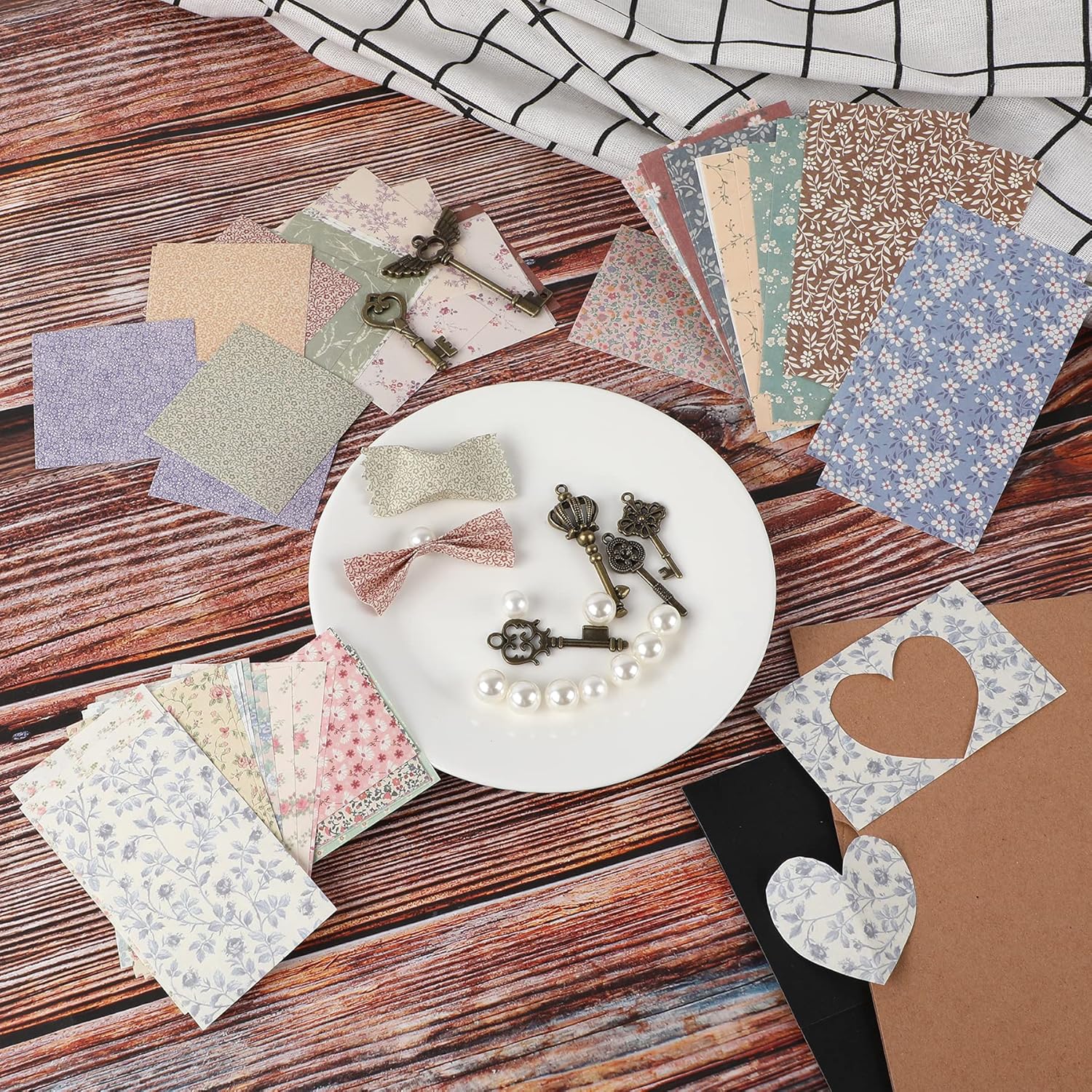 240 Sheets Vintage Journaling Scrapbook Paper Supplies for Writing Drawing Aesthetic Decorative Retro Stationery Craft Paper for Travel Journal Scrapbooking (M240) : Arts, Crafts & Sewing