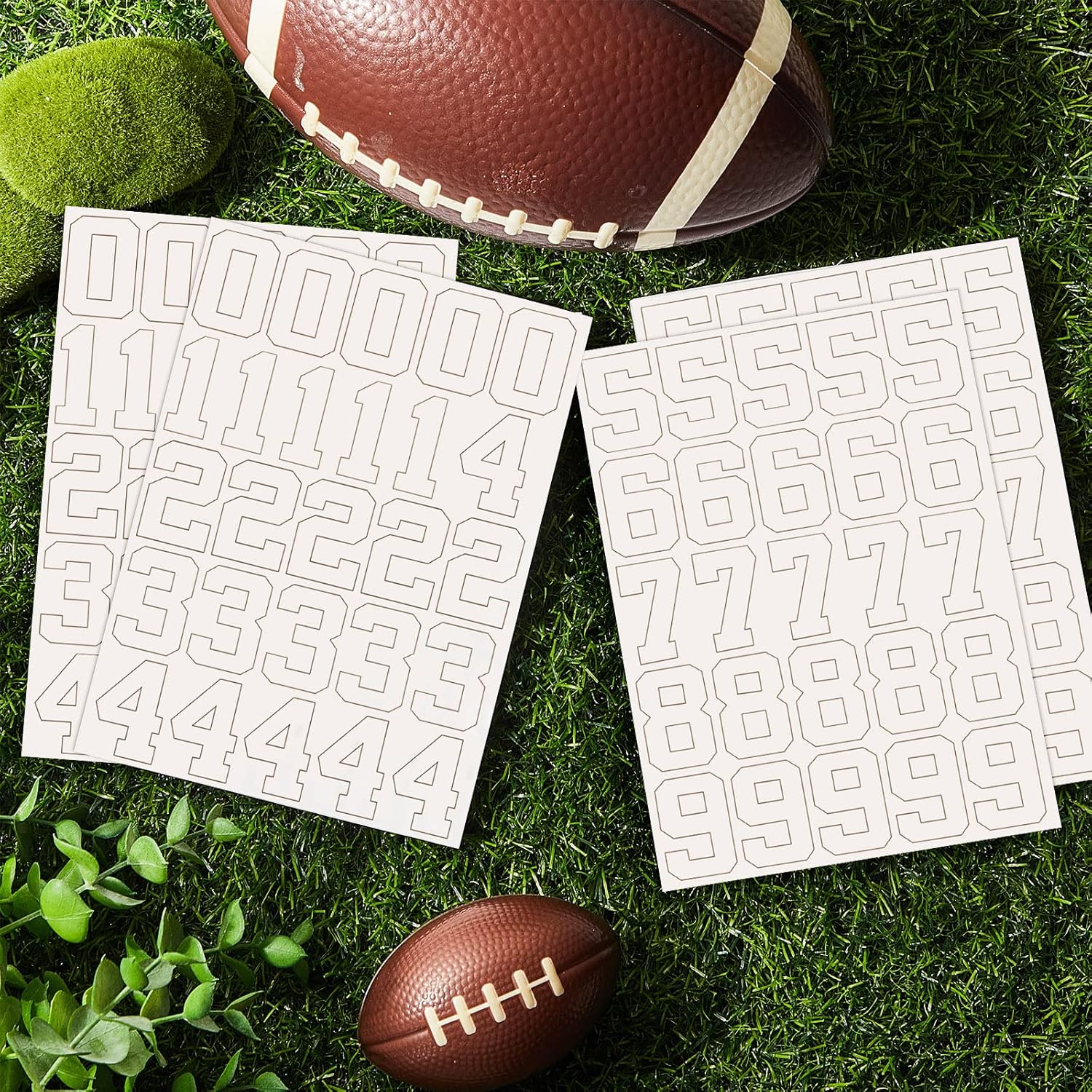Epakh 102 Pcs Sports Helmet Numbers Sticker 1.25 Inch Vinyl Helmet Numbers Decals Self Adhesive Hockey Stickers for Baseball, Hockey, Football, Lacrosse, Batting