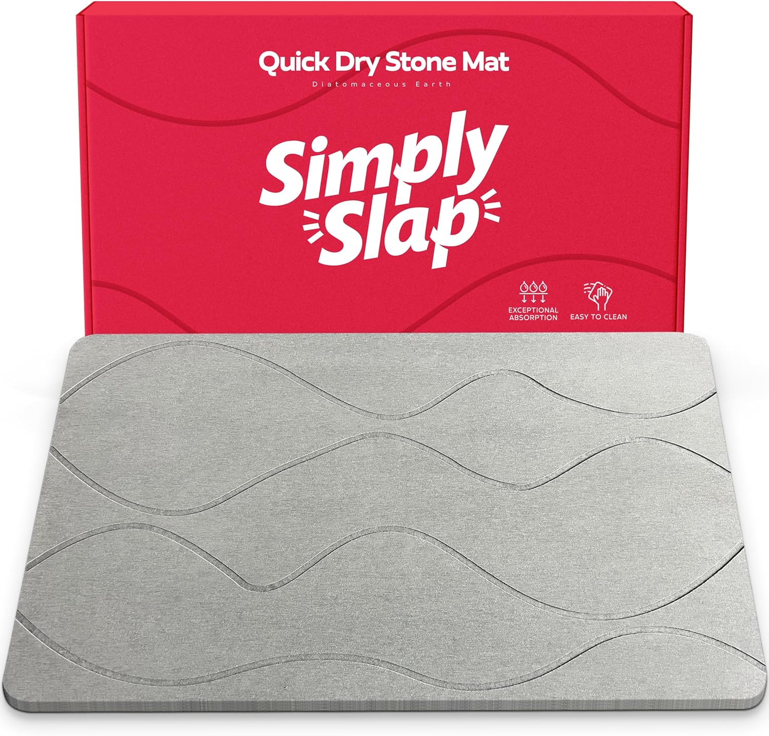 Amazon.com: Simply Slap Diatomaceous Stone Bath Mat - Absorbent & Slip ...