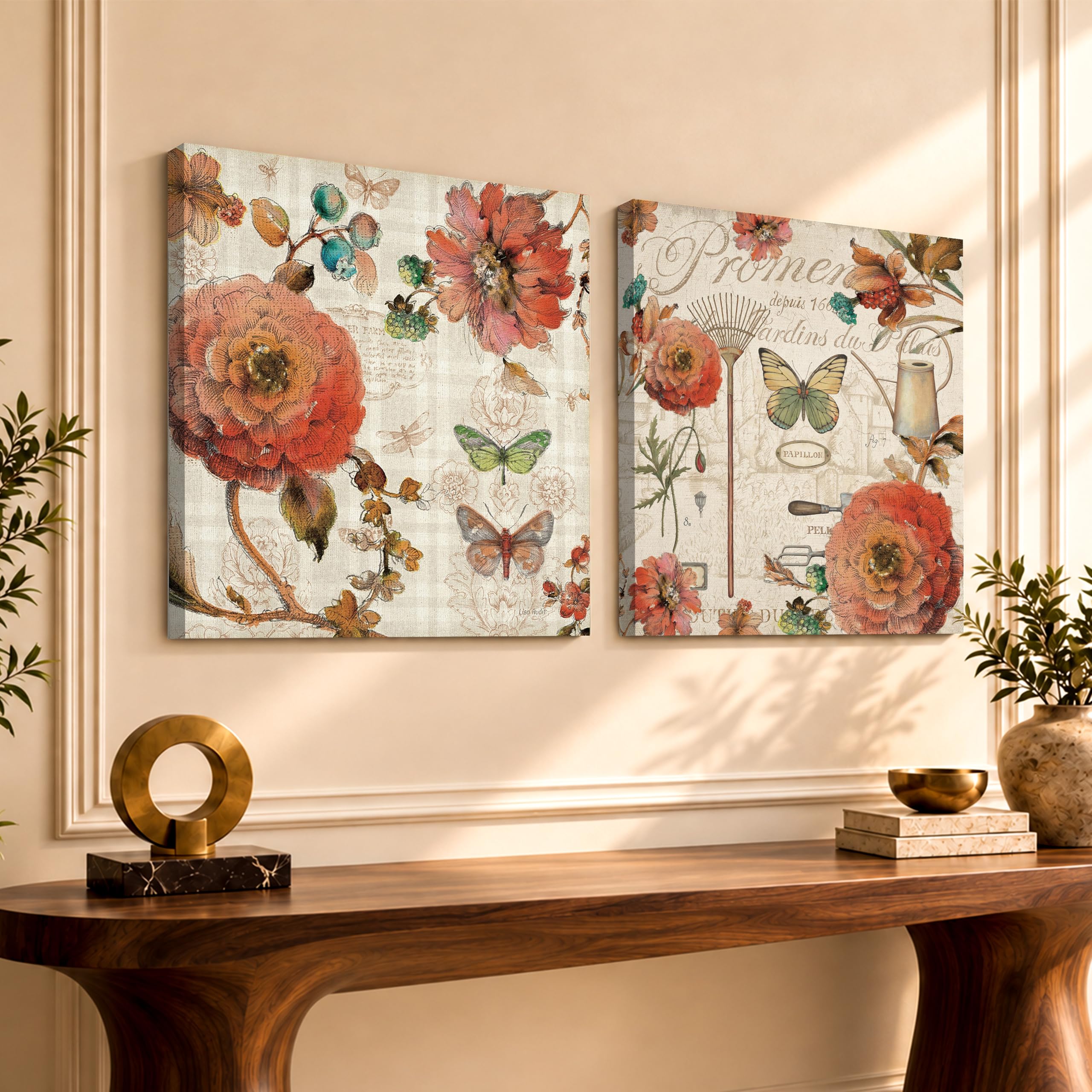 Vintage Floral Canvas Painting - Wall Art -21 Vintage Floral Canvas Painting - Wall Art -21