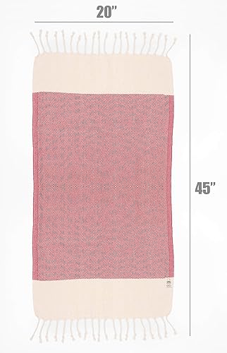 Vista 305 de Bazaar Anatolia Juego de 2 toallas de mano turcas para baño, 39 x 19 pulgadas, algodón, toallas de mano decorativas para cocina, té, yoga, cara