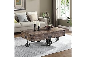 FirsTime & Co. Brown Factory Cart Coffee Table
