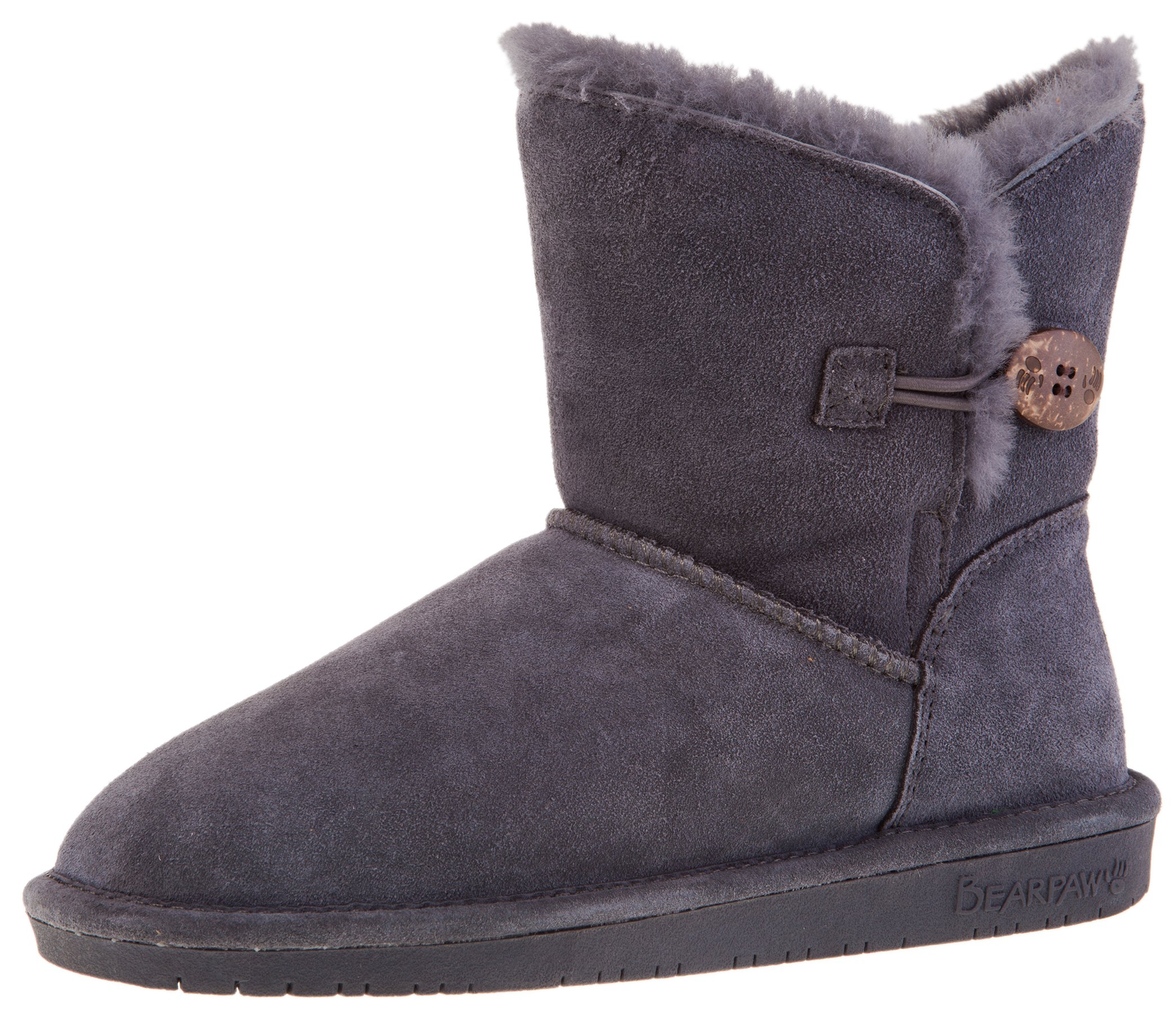 BEARPAW Women's Rosie Winter Boot, Charcoal, 6
