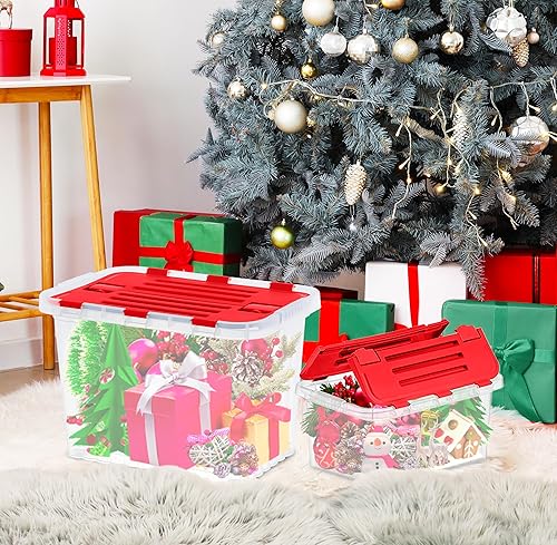 Miniatura 8 de Superio Caja de almacenamiento transparente con tapa, contenedores de plástico para organizar, cajas apilables, sin BPA, no tóxica, sin olor,