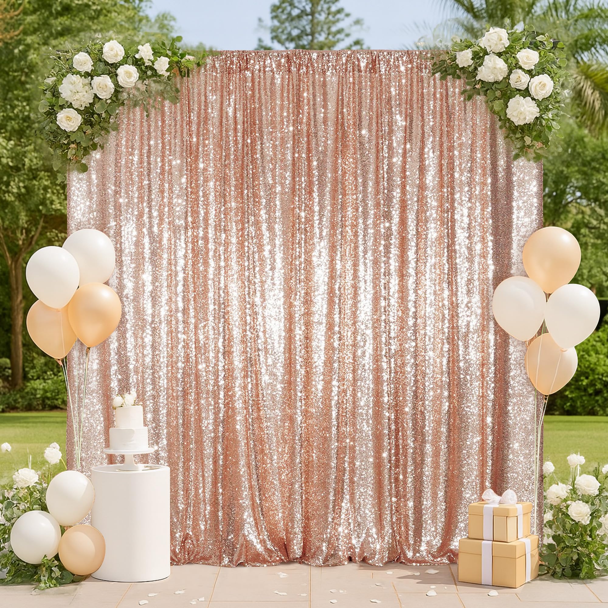 Sequin Backdrop 183x243cm Iridescent Shinny Sequin Photography Backdrop Party Prom Wedding Youtobe Banquet Photo Background (6x8 feet) — view 75
