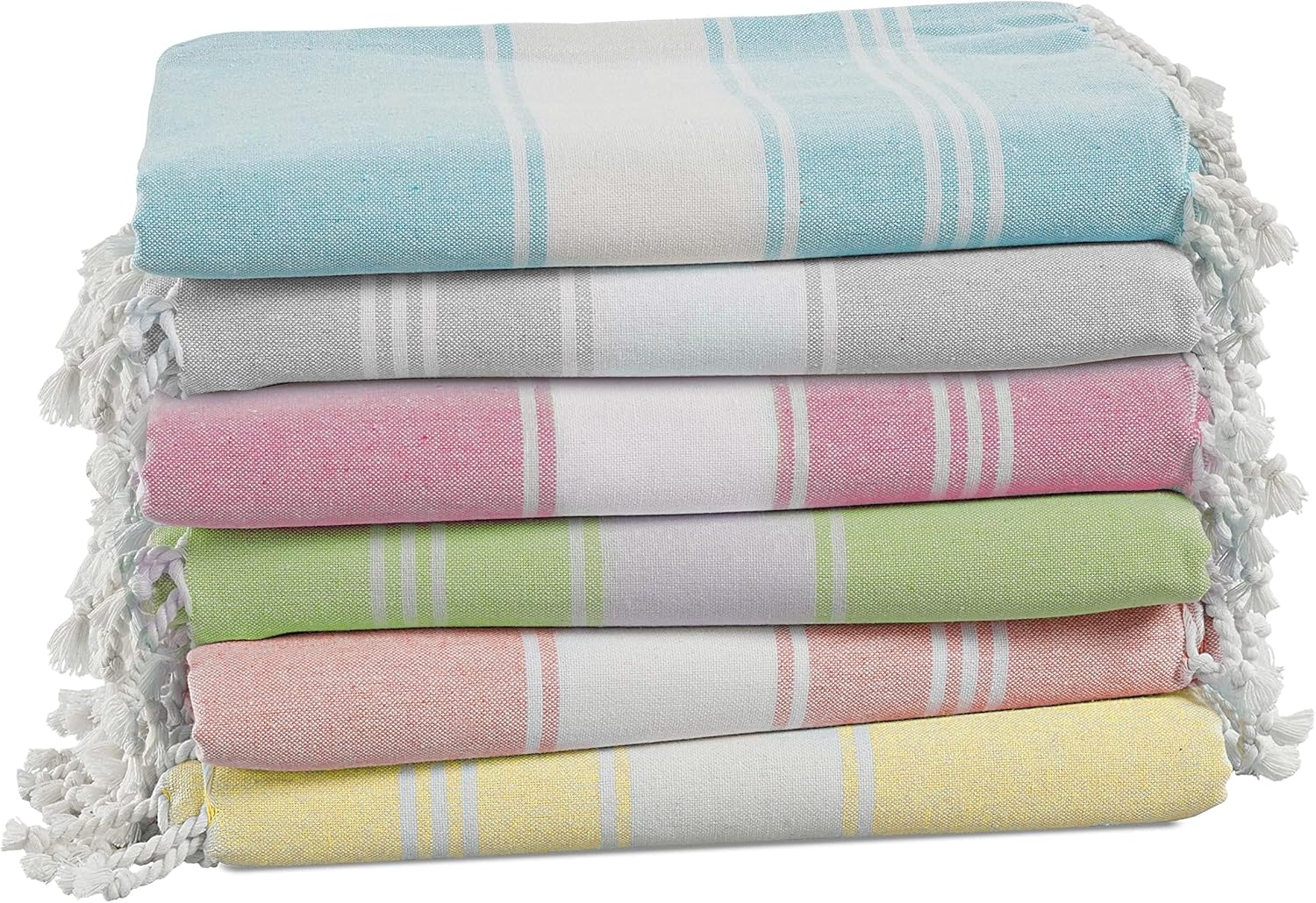 LANE LINEN Turkish Towels Set of 6, Beach Towels Oversized, Pre-Washed Pool Towel, Extra Large Beach Towel, Sandproof Beach Towel, Absorbent Travel Towel,39″x71″ – Beach Party LANE LINEN Turkish Towels Set of 6, Beach Towels Oversized, Pre-Washed Pool Towel, Extra Large Beach Towel, Sandproof Beach Towel, Absorbent Travel Towel,39″x71″ – Beach Party