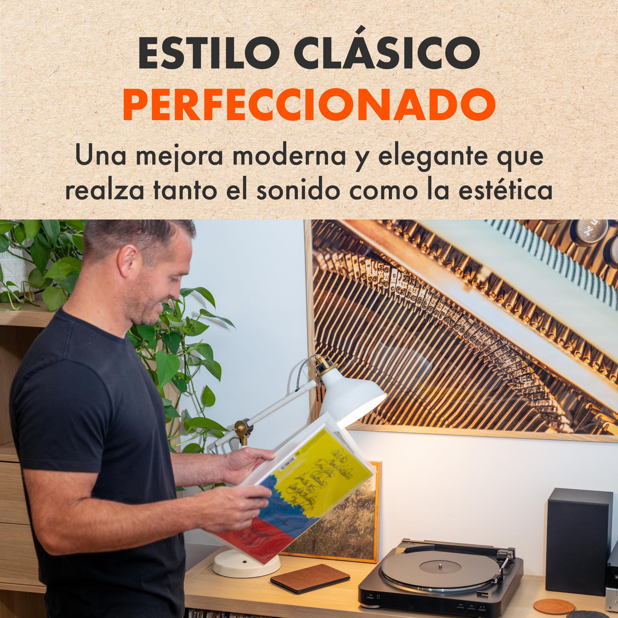 Alfombrilla acrílica negra para tocadiscos | SPINCARE Premium 4 mm Slipmat Vinilo | Esterilla de 12" | Mejora el sonido del vinilo | Alfombrilla Tocadiscos Hi-Fi