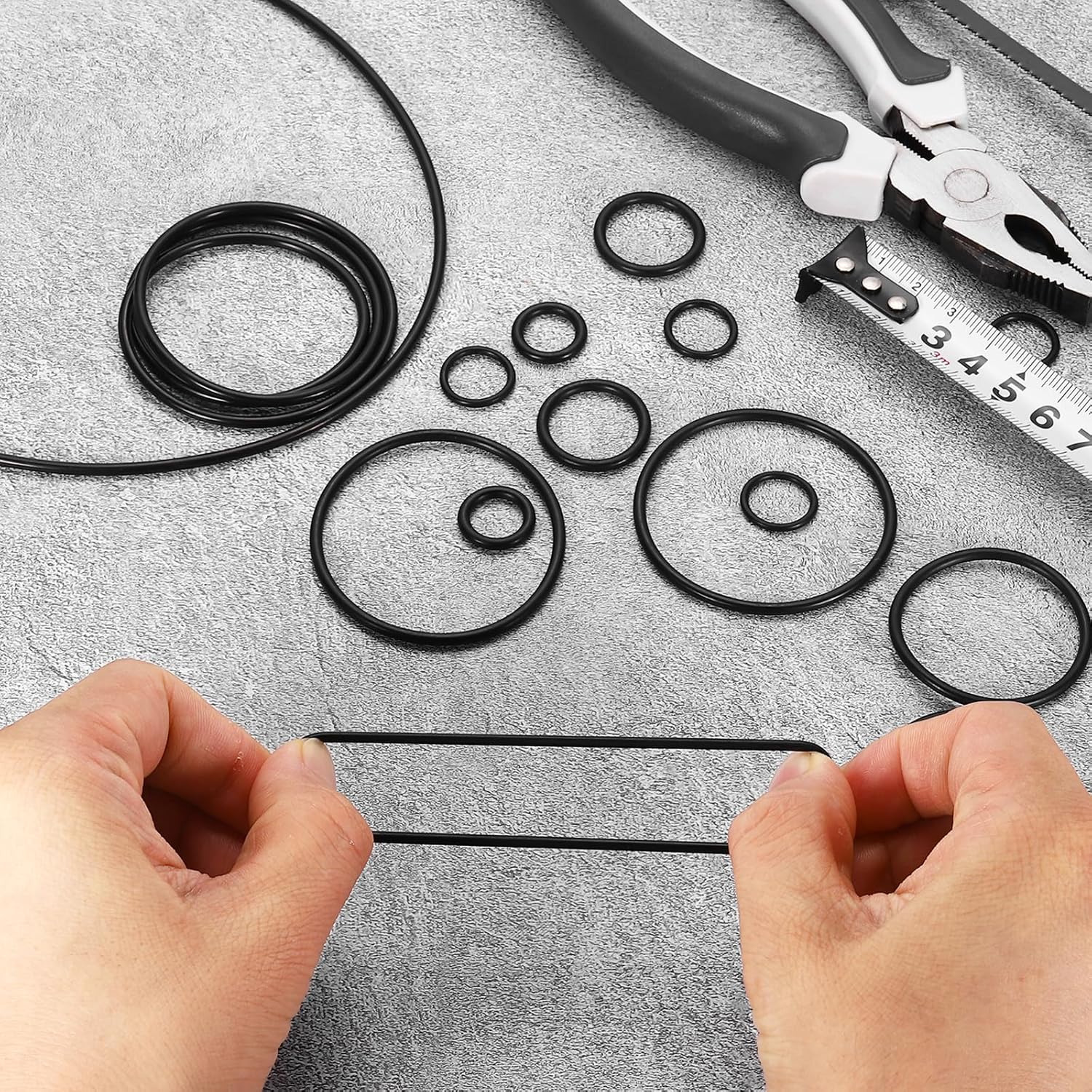 uxcell 10Pcs AS-323 O-Rings, Nitrile Rubber O-Rings 1-5/16 ID, 1-11/16 OD, 3/16 Width Round Sealing Gasket for Automotive Machine Plumbing Sealing Repair (70 Durometer, Black)