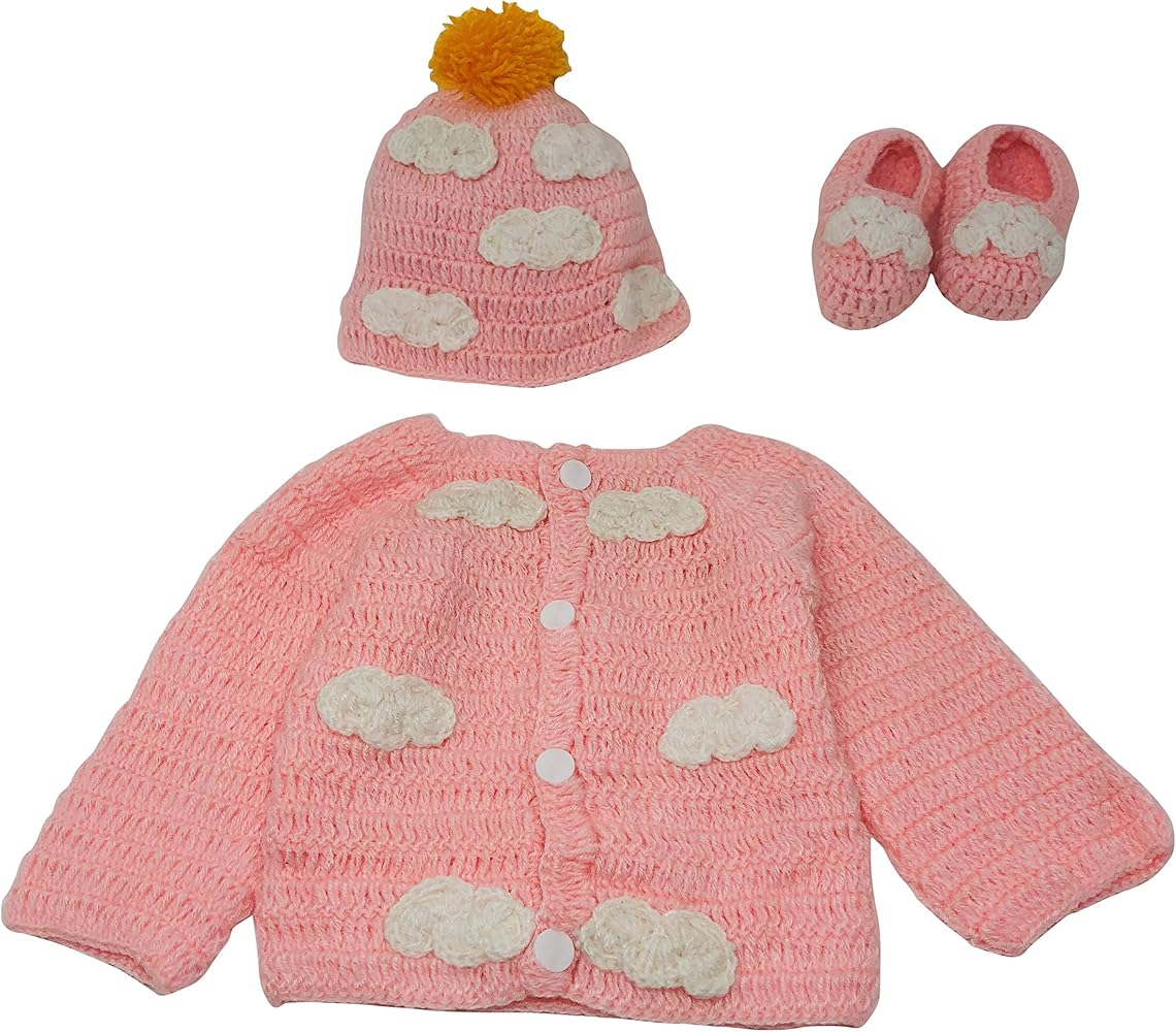 Amazon.com: Newborn Cozy Warm Baby Sweater Set -Hand Made Baby