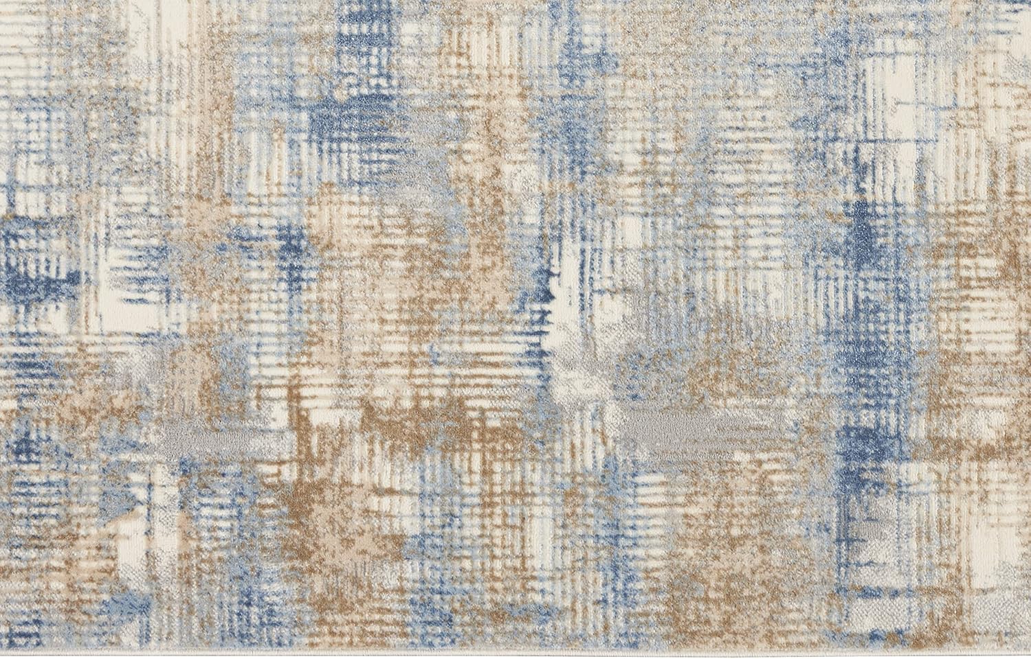 Calvin Klein Rush Blue/Beige 9' x 12' Area Rug, Modern, Abstract, Easy Cleaning, Non Shedding, Bed Room, Living Room, Dining Room, Kitchen (9x12)