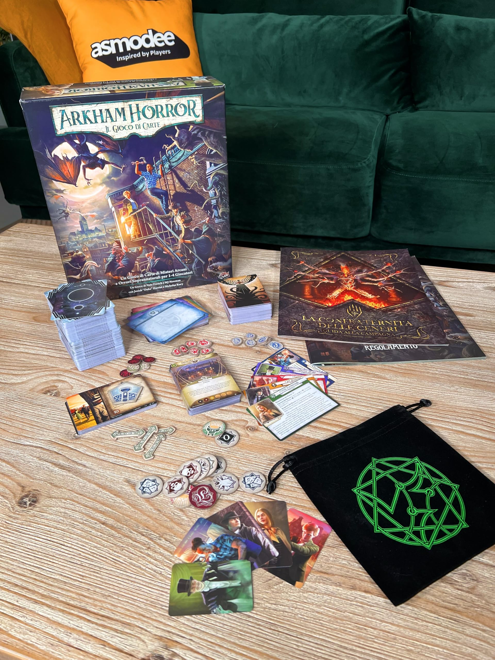Asmodee - Arkham Horror El Juego de Cartas, Nueva edición, Juego de Mesa, Juego de Cartas, 14+ años, 1-4 Jugadores, 45 min por Jugador, edición en Italiano