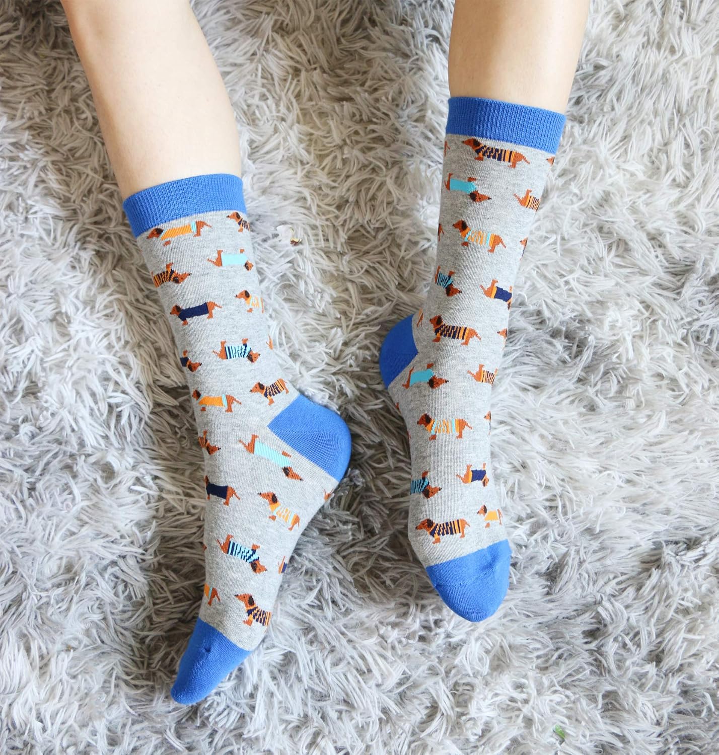 Women's Haute Dachshund Dog Socks Casual Crew Socks Animal Cute Socks Gifts for Women - Image 2