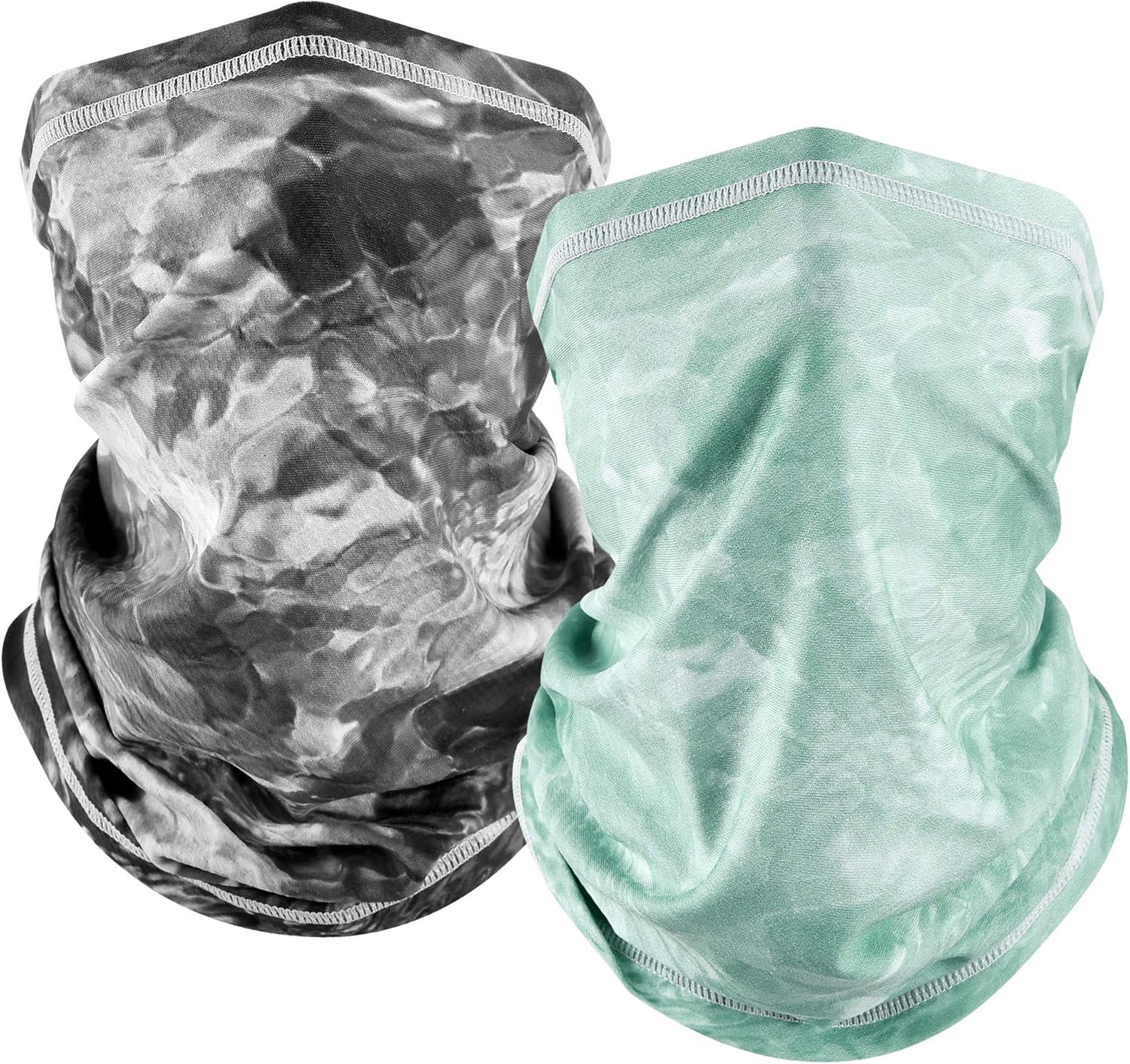 MCTi UV Neck Gaiter Mask, UPF 50 Bandana Balaclava Face Mask Breathable Cooling Sun Summer for Fishing Running 2 Packed ...