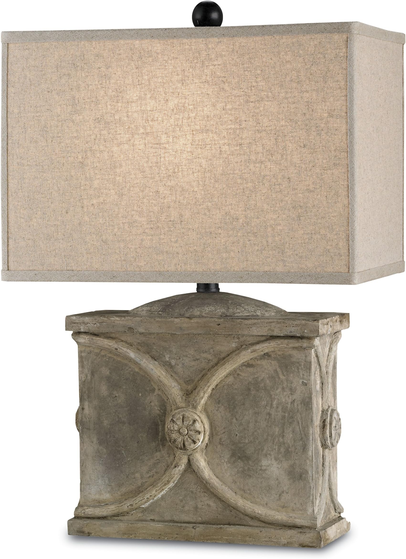 Currey Company 6014 Table Lamp with Natural Linen Shades, Portland Finished