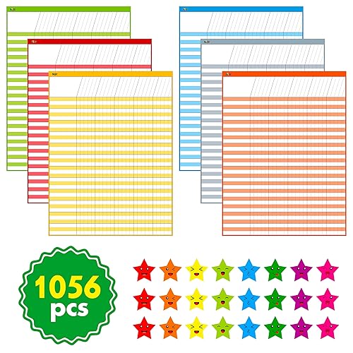 Vista 16 de Tabla de incentivos de borrado en seco/tarea/responsabilidad/asistencia a la escuela/tabla de seguimiento de progreso de tareas, paquete de 6