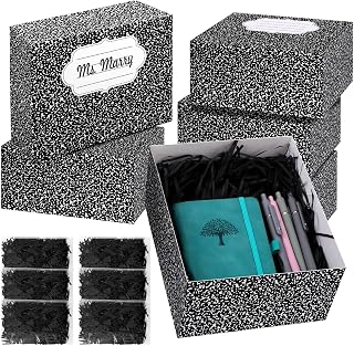 Resurhang 6 Pcs Composition Notebook Gift Box for Back to School Teacher