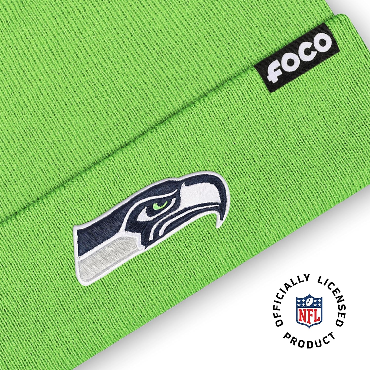 FOCO NFL Mens NFL Team Logo Basic Beanie Hat - Image 3