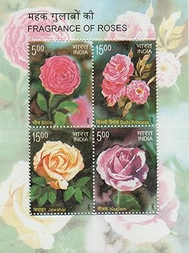 Shobhaphila's Fragrance of Roses Miniature Sheet Stamp(7th Feb 2007)