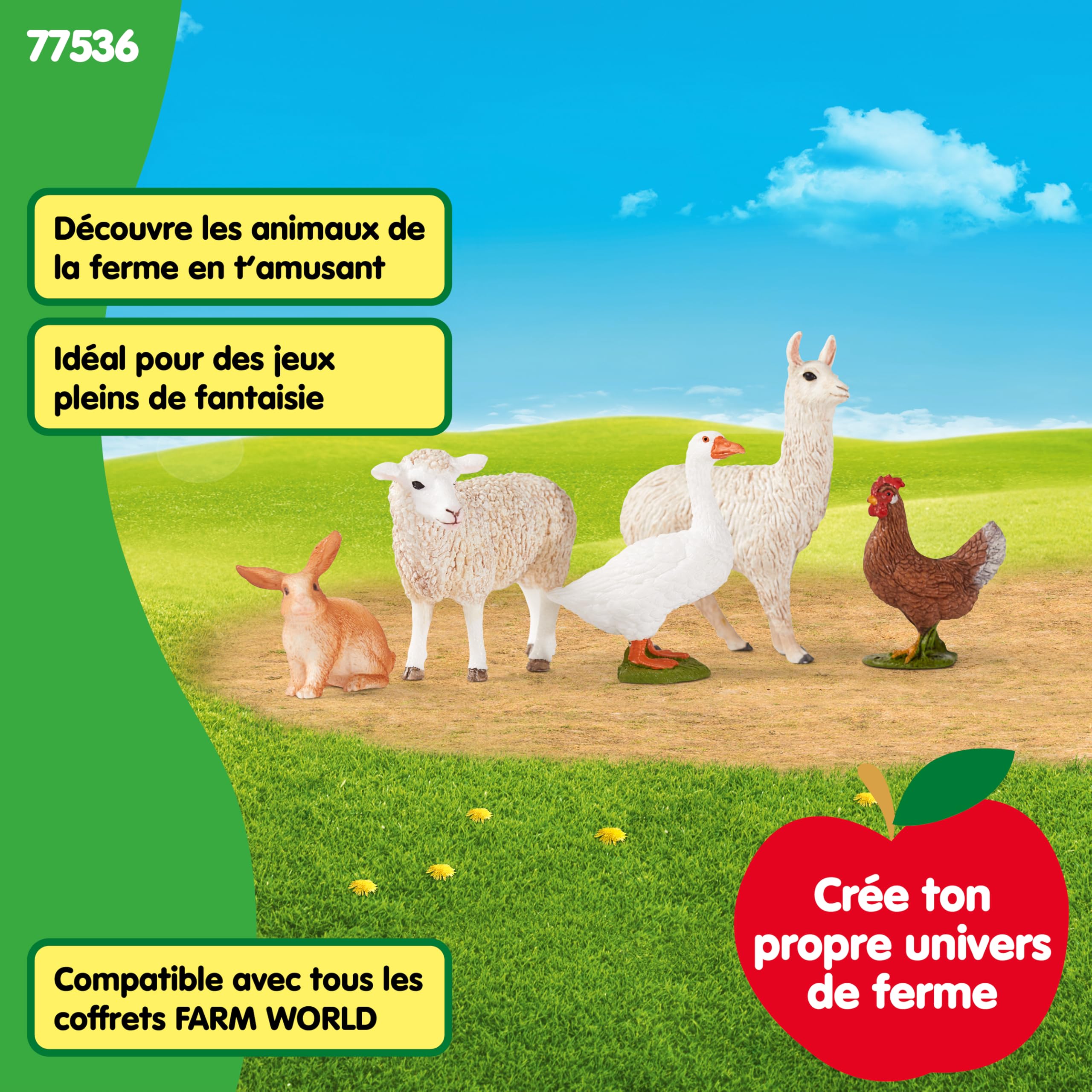 schleich FARM WORLD | Mouton 13882 | figurine d'animal de ferme réaliste et riche en