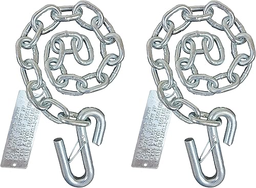 lifstar Cadena de seguridad para remolque resistente con gancho en un extremo, 2 piezas, resistencia a la rotura de clase 4 de 80-7600 libras, 516