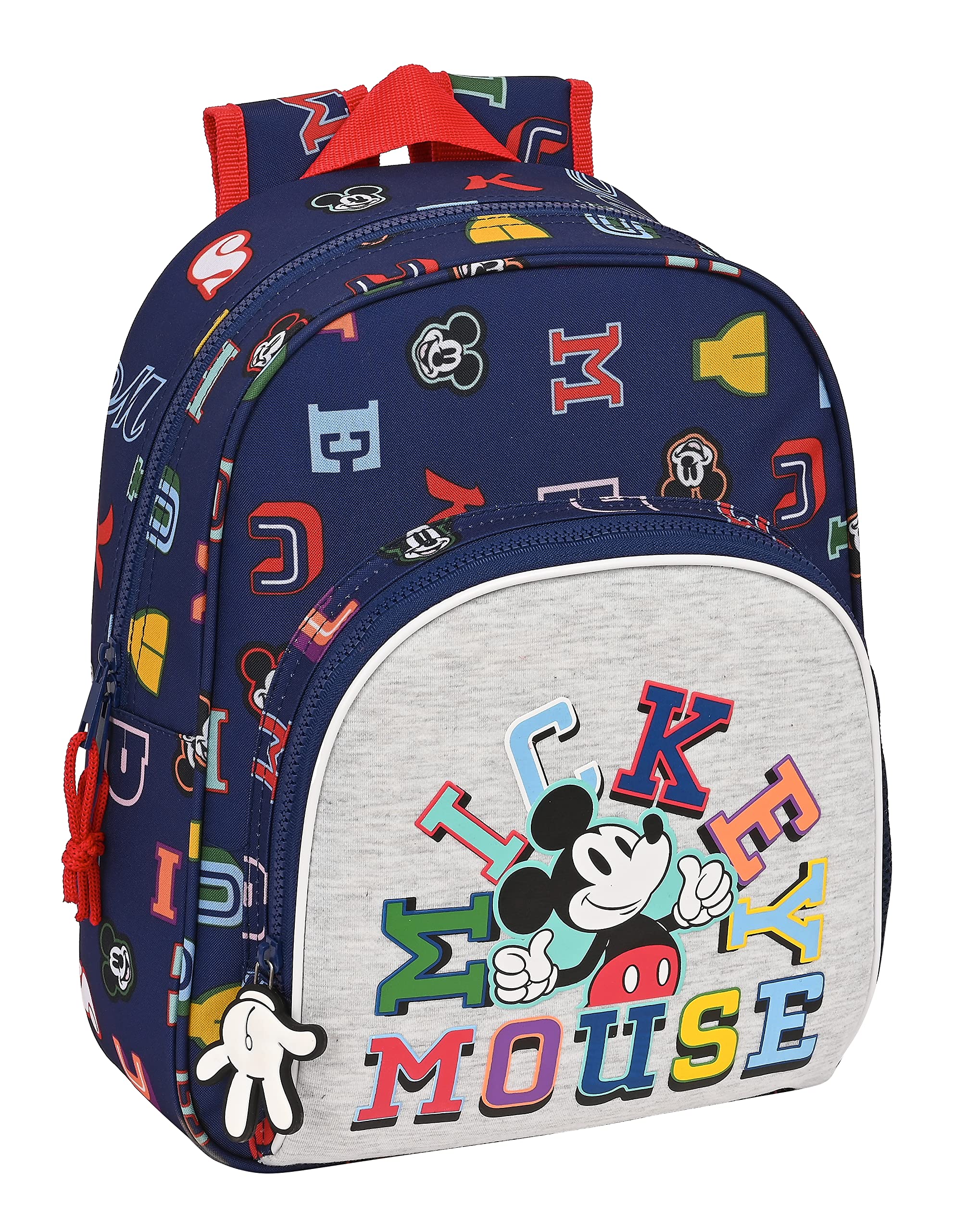 Glowlab Safta MICKEY MOUSE Only One - Mochila Infantil, Ideal para Niños de Diferentes Edades, Cómoda y Versátil, Calidad y Resistencia, 28x10x34 cm, Color Azul marino
