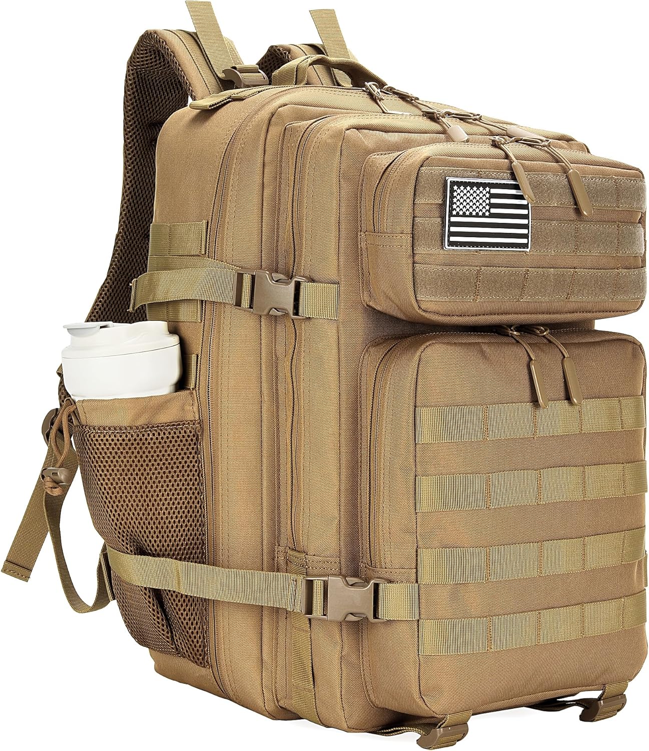 45L Tactical Assault Backpack 3 day assault pack with Molle Waterproof backpack Ruc...