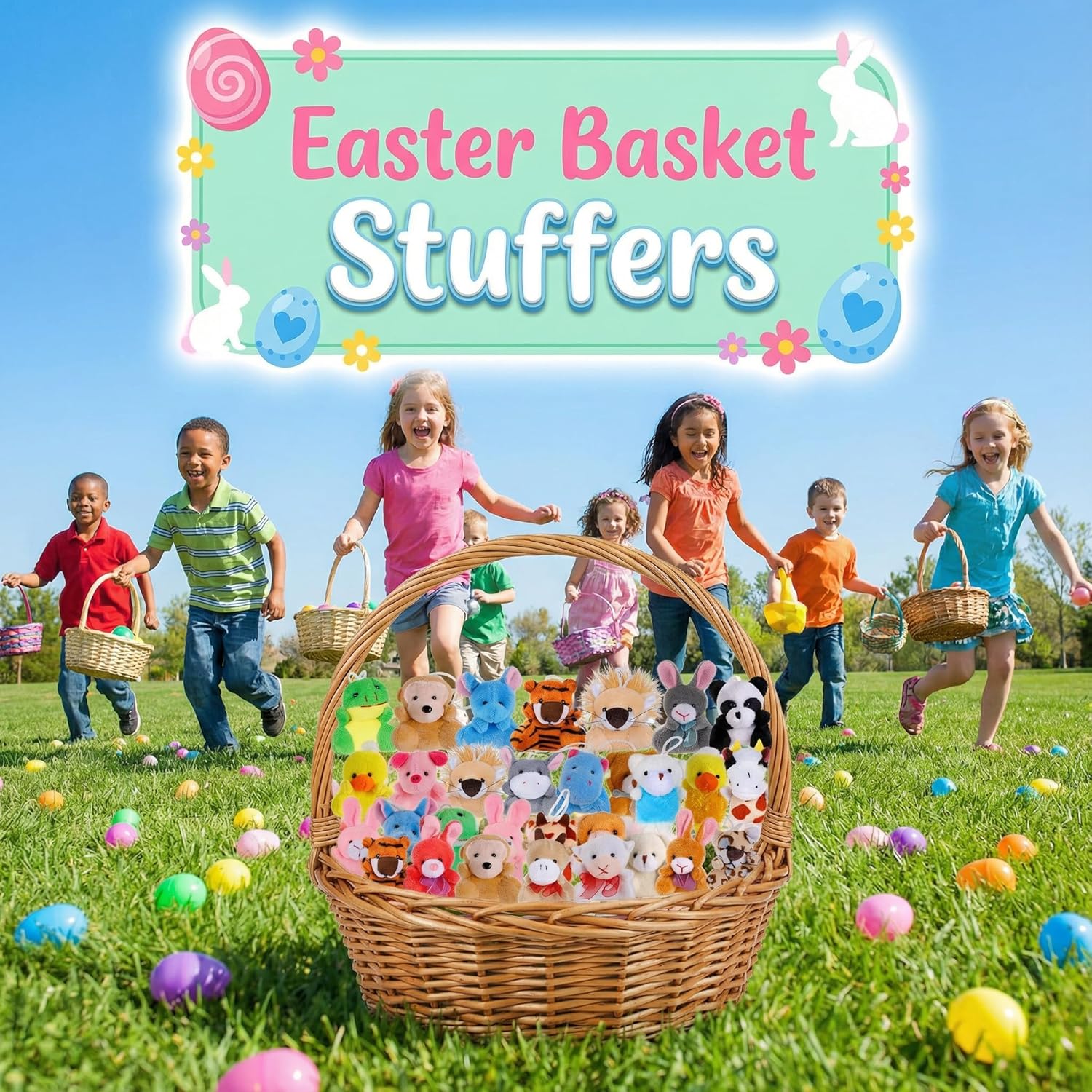 38 Pack Mini Stuffed Animals, Small Stuffed Animals Bulk, Plush Bulk Keychain for Kids, Classroom Treasure Box, Claw Machine Toy, Easter Basket Stuffers, Carnival Prizes Gift - Image 3