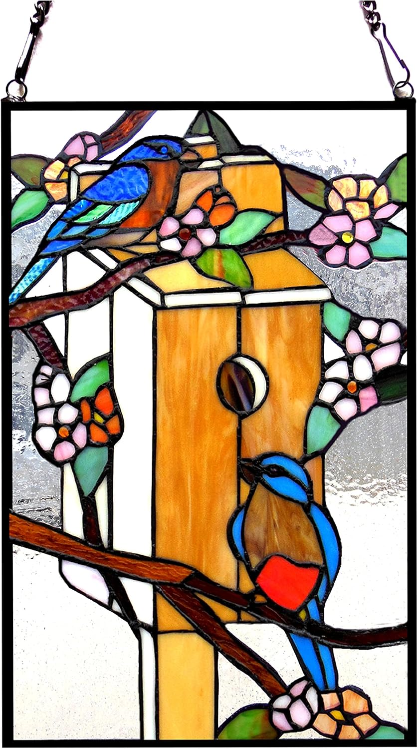 Tiffany-Glass Window Panel 12x19