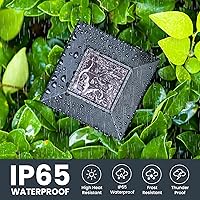 Vista 31 de GIGALUMI Luces solares para exteriores, paquete de 8 luces solares LED impermeables para exteriores, luces solares para pasarela que mantienen 10