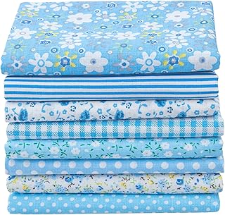 Sponsored Ad - Aubliss 8pcs Fat Quarter Fabric Bundles (100% Cotton - 20in x 20in / 50cm x 50cm) Quilting Cotton Craft Fab...