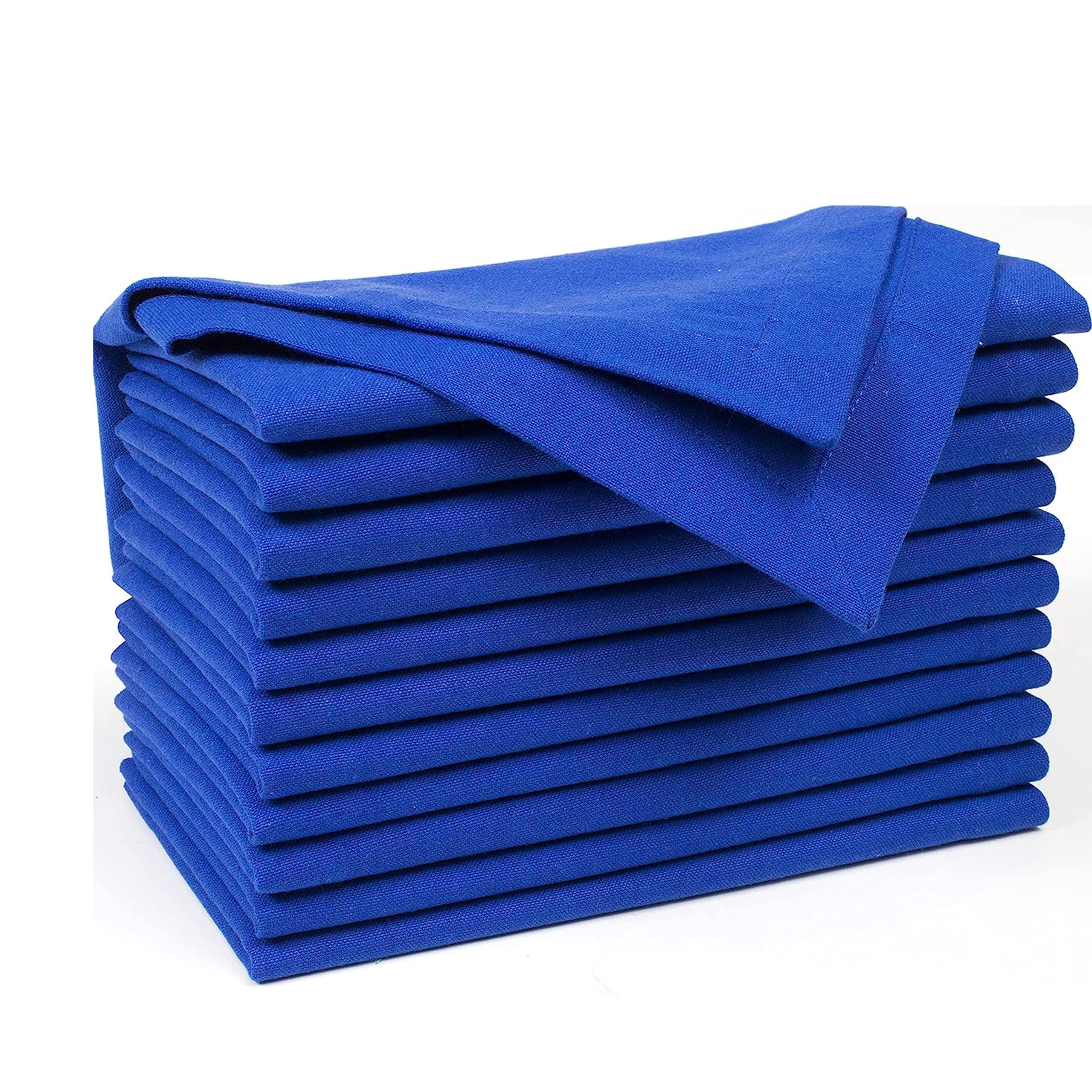 Serviettes de table en tissu bleu roi pour grands dîners
