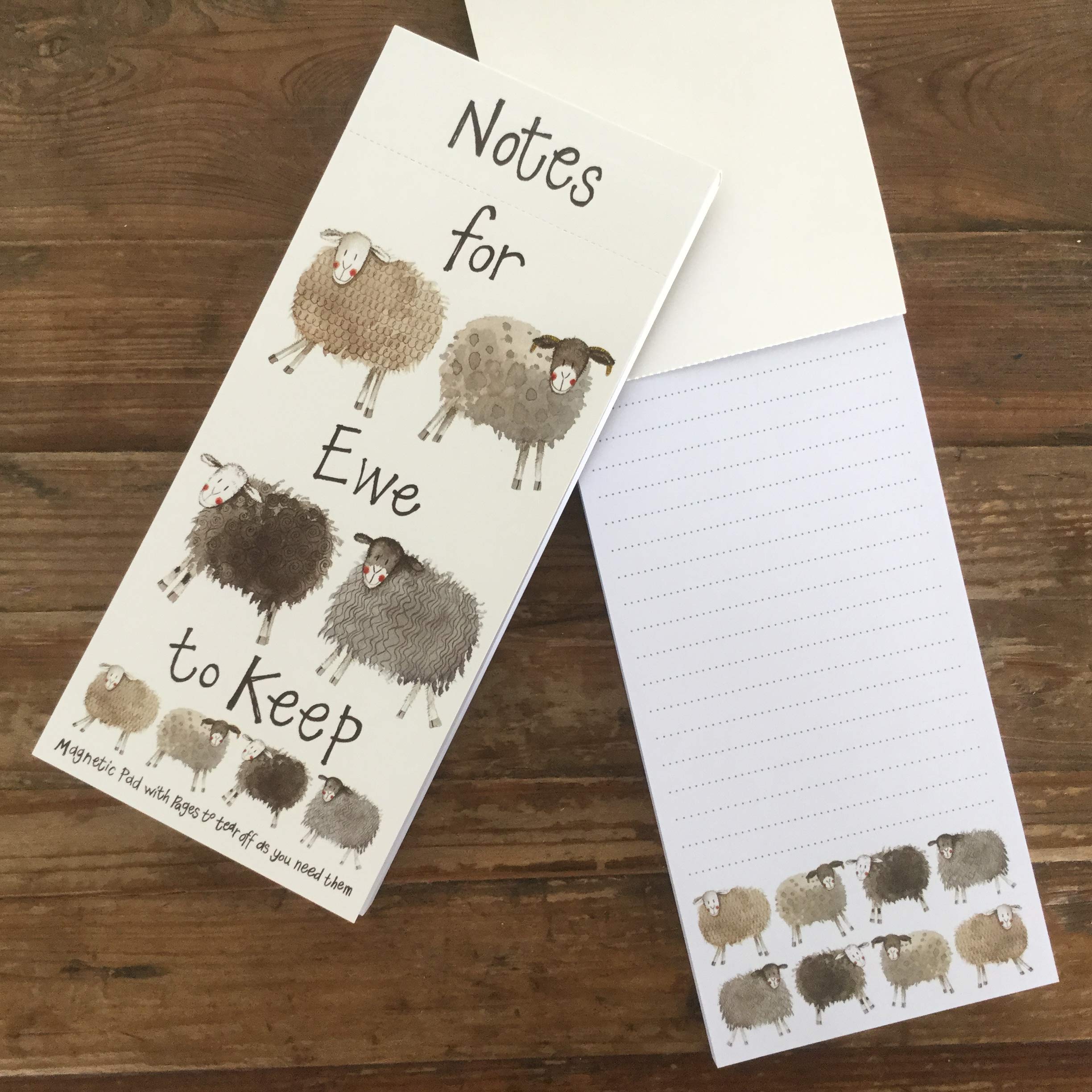 Alex Clark White And Black Notes For Ewe To Keep Sheep Magnetic To Do List - Planner - Shopping List - Grocery List