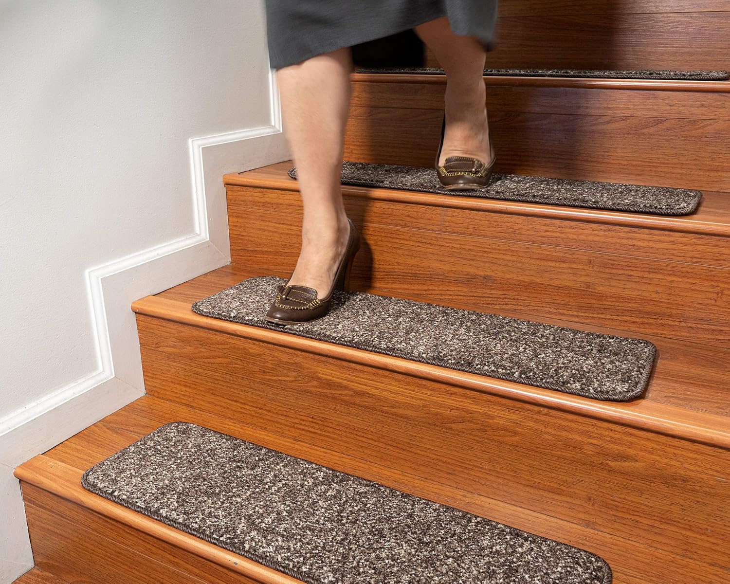 Get Discount Offer Natural Area Rugs Brown Caesar DIY Pet Friendly Polyester Carpet Stair Treads/Rugs 9 x 29 (8)