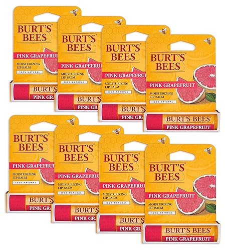Burts - Bálsamo labial Pnk Grpfrt Size .15 O Burts Bee Lip Balm - Pomelo rosa - Paquete de 8