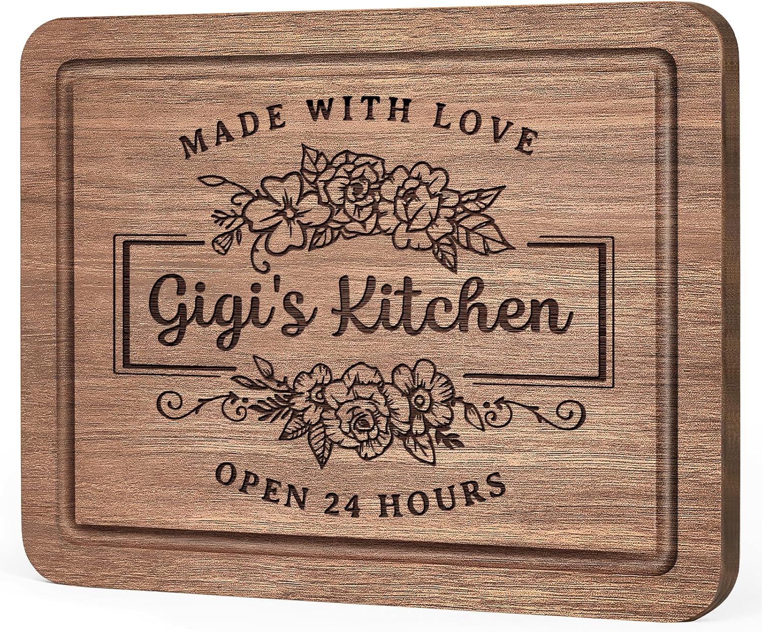 Gifts for Gigi, Gigi Birthday Gifts- Wood Walnut Cutting Board for Kitchen, Gift for GIgi from Grandkids Mother's Day, Gigi's Kitchen Cutting Board