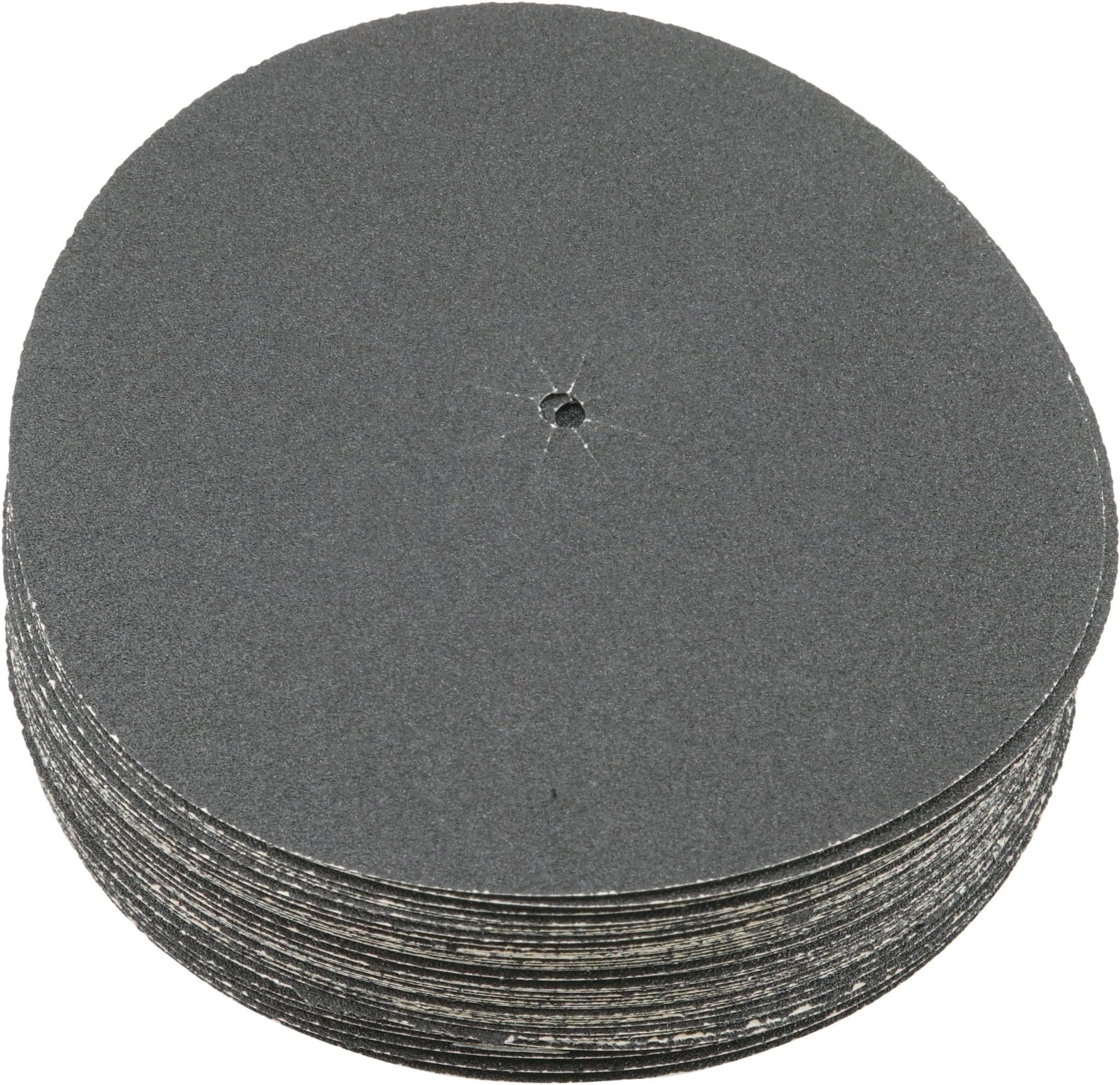 Sungold Abrasives 87405 Plain Backed Edger Sanding Discs for Floor Sanders 60 Grit Heavyweight Silicon Carbide Paper with 7" x 5/16" Center Hole & Slits (50 Pack)