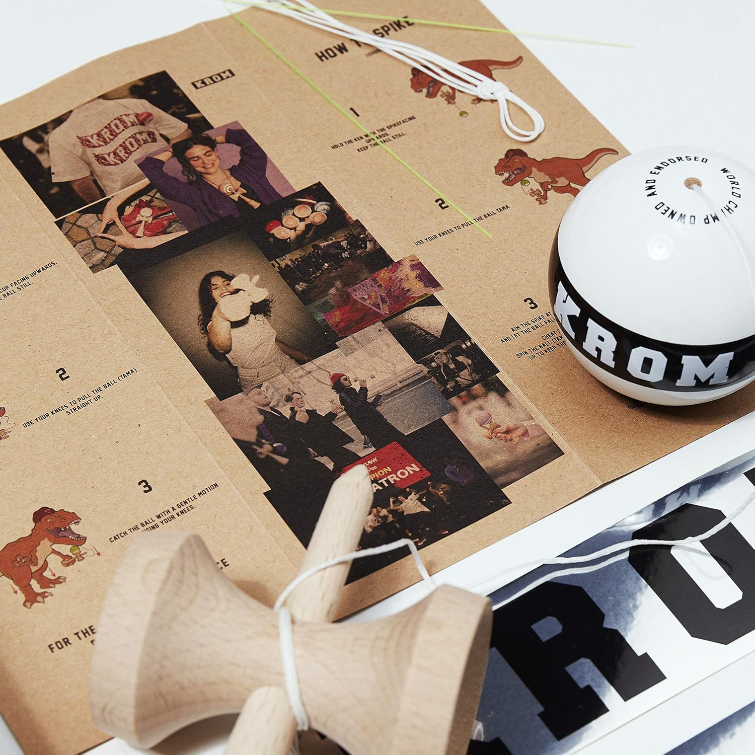 Suреr Dеаl Prоduсt KROM Kendama Strogo White – Flawless Balance – Strong and Durable – Enhanced Cognitive Skills – Improved Balance, Reflexes, and Creativity – Kendama Model Pro Made For Beginners and Experts