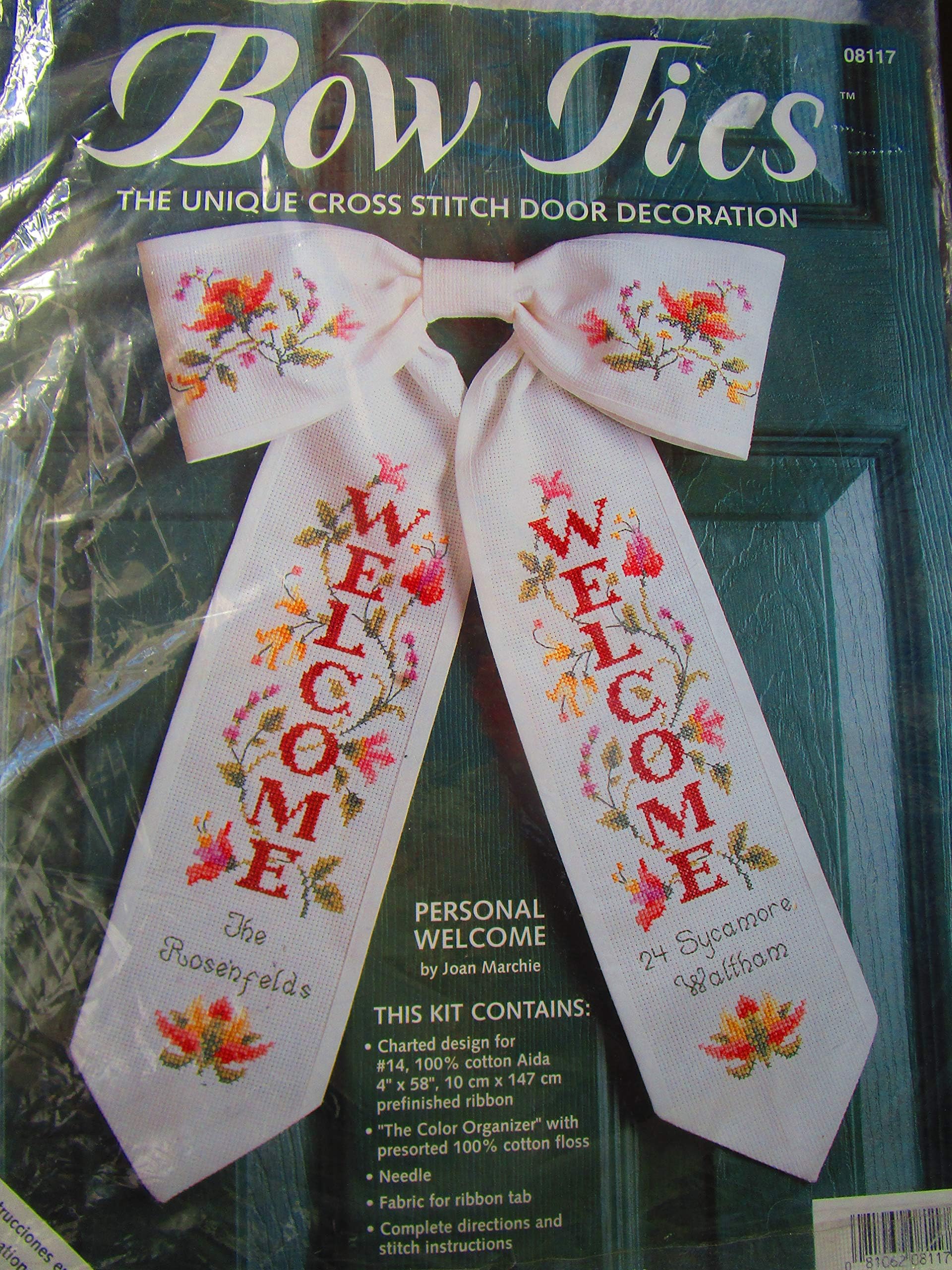 Bow Ties Cross Stitch Door Decoration Kit