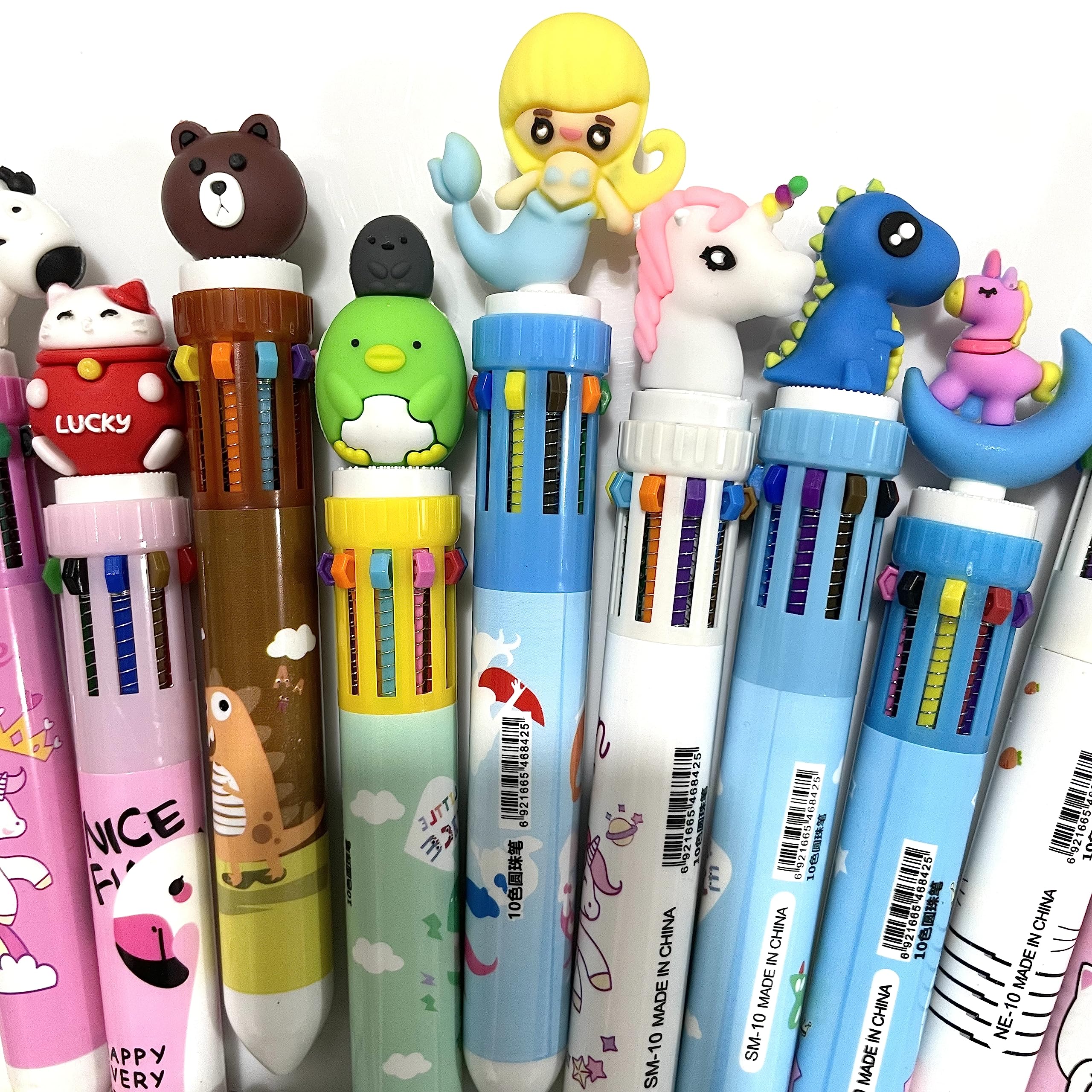 Boligrafos Regalo Mini Bolígrafos Multicolores, Todo En O-ne, 4 En 1, Lindos Bolígrafos Conos Chuches Cumpleaños
