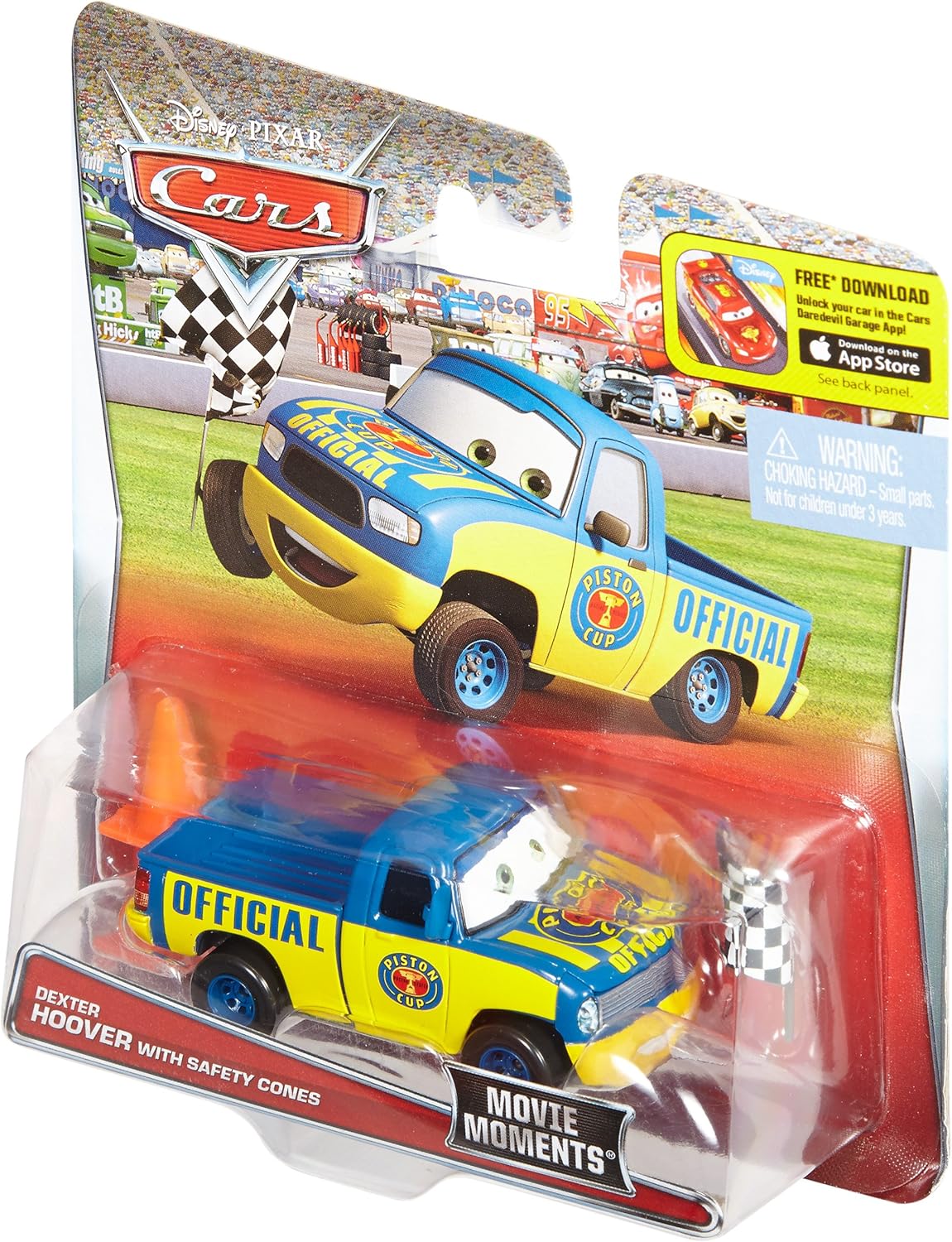Disney Car Toys Movie Moments Dexter Hoover with Safety Cones Vehicle